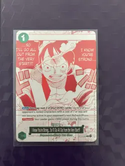 I Know You're Strong. So I'll Go All Out from the Very Start! OP13-040 R - Promo - Image 1