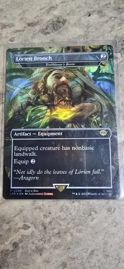 Lorien Brooch - Trailblazer's Boots Buy-A-Box Promos Foil Rare Artifact MTG NM - Image 1