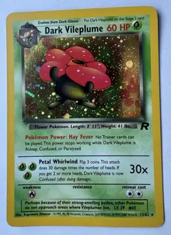 Dark Vileplume Holo Rare - Team Rocket 13/82 - Pokemon TCG - Vintage Card - Image 1