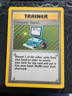 Computer Search 71/102 Base Set Rare Pokemon Card - Image 1