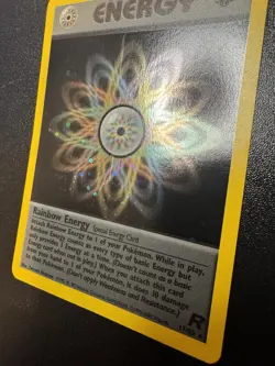 Rainbow Energy 17/82 Team Rocket Holo 1st Edition LP Pokemon Card - Image 3