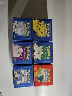 (6) Pokemon 23k Burger King Gold Plated Trading Card Set - 5 Blue box, 1 Red NIB - Image 1