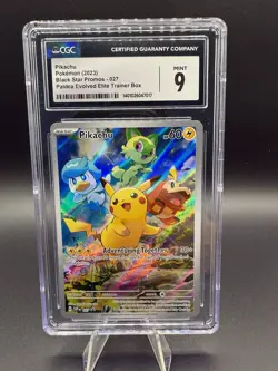 Pikachu 027 Sv: Scarlet & Violet Promo Cards Holo CGC 9 Mint - Image 1