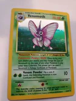 Venomoth Jungle Set Holo Pokemon Card Base WOTC - Image 1