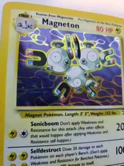 Magneton Fossil Holo Pokemon Card Base WOTC NM - Image 2