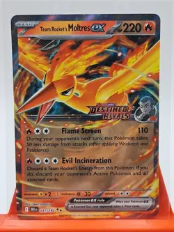 Team Rocket's Moltres ex - (Destined Rivals Stamp) 031/182 Miscellaneous Cards & - Image 3