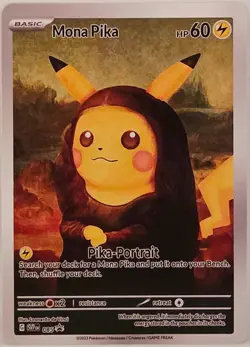 Mona Pika Pikachu Pokemon x Van Gogh Black Star Promo 085 ✨Fan Art Card✨ NM - Image 1