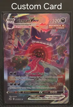 Gengar VMAX 271/264 Fusion Strike Alt Art ✨CUSTOM✨ Pokemon Card - Image 1