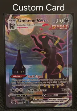 Umbreon VMAX 215/203 Evolving Skies Alt Art ✨CUSTOM✨ Pokemon Card - Image 1
