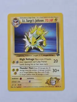 Pokemon TCG Lt. Surge's Jolteon 28/132 Gym Challenge Non-Holo Rare Card - Image 1