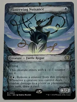 MTG Lorwyn Eclipsed Flitterwing Nuisance Creature RARE REGULAR #0304 - Image 1