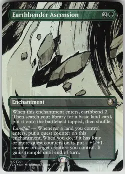 MTG Earthbender Ascension Borderless Foil NM Avatar The Last Airbender Magic 307 - Image 1