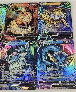 10x Lot Eeveelution Eevee CUSTOM Stained Glass Holographic Shiny Cards - Image 5