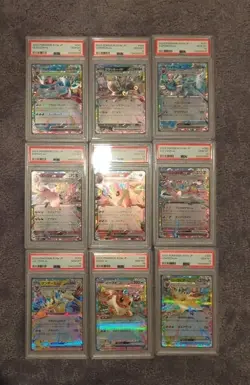 Pokemon PSA 10 Terastal Festival Eevee Evolution RR Complete Set Of 9 sv8a 2024 - Image 1