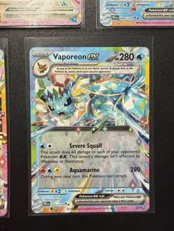 Pokemon TCG Prismatic Evo EX Lot Glaceon, Eevee, Leafeon, Umbreon, Vaporeon EX - Image 2