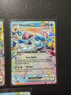 Pokemon TCG Prismatic Evo EX Lot Glaceon, Eevee, Leafeon, Umbreon, Vaporeon EX - Image 4
