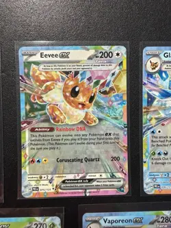 Pokemon TCG Prismatic Evo EX Lot Glaceon, Eevee, Leafeon, Umbreon, Vaporeon EX - Image 5