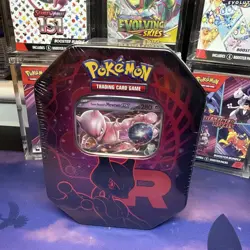 Pokemon Team Rocket Destined Rivals Mewtwo EX Tin - Image 1
