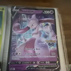 Pokemon Mewtwo V SWSH223 Sword & Shield Promo Holo Psychic Basic HP220 English - Image 1