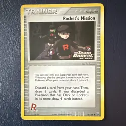 Pokemon Rocket's Mission EX Team Rocket Returns Reverse Holo Trainer 88/109 - Image 1