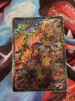 Pokiebubies Tohoku's Pikie Promo Holo Chef Ken Lee 2025 Fan Art Pikachu Pokemon - Image 1