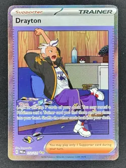 2025 POKEMON DRAYTON FULL ART TRAINER HOLO 172/131 Sv: Prismatic Evolutions - Image 1