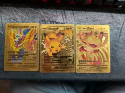 Fan Made Gold Pokemon Cards - Image 1