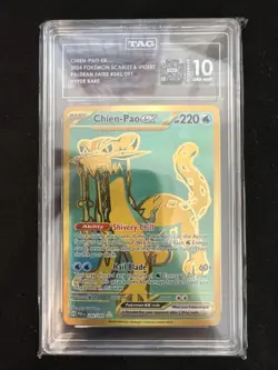 2024 POKEMON PAF EN-PALDEAN FATES HYPER RARE #242 CHIEN-PAO EX TAG 10 - Image 1