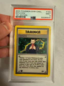 2000 Pokemon - 1st Edition Giovanni Rare Trainer Gym Challenge 104/132 - PSA 9! - Image 2