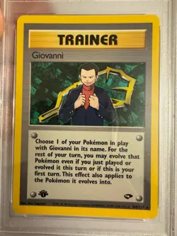 2000 Pokemon - 1st Edition Giovanni Rare Trainer Gym Challenge 104/132 - PSA 9! - Image 3