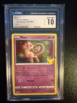 Mew 11/25 Holo Rare Pokemon TCG Celebrations 25th Anniversary Cgc 10 - Image 1