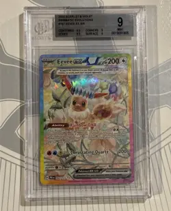 2025 Pokemon SV Prismatic Evolutions PRE EN Eevee ex #167/131 BGS 9 - Image 1