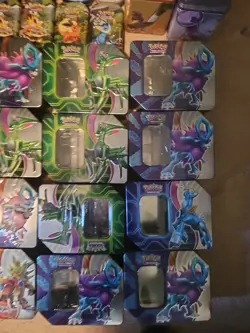 Lot Of 32 Pokemon tins from Different Sets EMPTY TIN ONLY - Image 2
