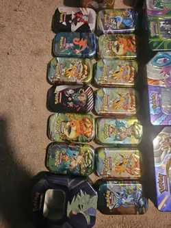 Lot Of 32 Pokemon tins from Different Sets EMPTY TIN ONLY - Image 4