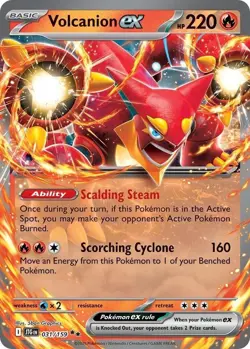 Volcanion EX 031/159 Double Rare Pokemon TCG Temporal Forces Scarlet Violet NM - Image 1