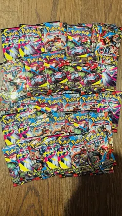 30 Pokemon booster packs opened + mega latias box - Image 1