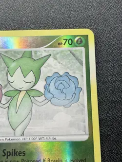 Pokemon Roselia 96/130 Reverse Holo Diamond and Pearl HP / DMG - Image 3