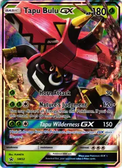 Pokemon TCG Tapu Bulu GX SM32 Promo Sun & Moon Black Star Promos LP - Image 1