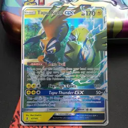 Pokemon Tapu Koko GX Ultra Rare Full Art Holo SM-Guardians Rising 47/145 - Image 1