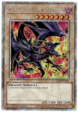 Yu-Gi-Oh! Red-Eyes Black Dragon (8th Art) Platinum Secret Rare RA04-EN109 - Image 1