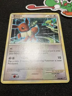 48/90 EEVEE Common Pokemon TCG HGSS HS UNDAUNTED - Dents - Image 2