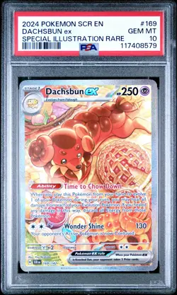 2024 POKEMON SCR EN-STELLAR CROWN SPECIAL ILLUSTRATION RARE DACHSBUN EX PSA 10 - Image 1