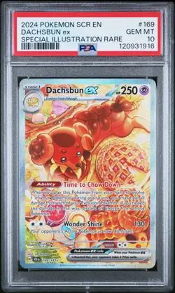 2024 POKEMON SCR EN-STELLAR CROWN SPECIAL ILLUSTRATION RARE DACHSBUN EX PSA 10 - Image 1