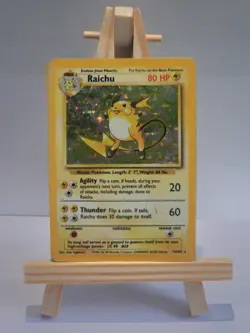Raichu 14/102 Pokemon Card TCG Base Set Unlimited Holo - Image 1