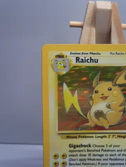 Raichu 14/102 Pokemon Card TCG Base Set Unlimited Holo - Image 3