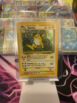 Raichu 14/102 Base Set Holo Pokemon Card Vintage Pokemon TCG WOTC - Image 1