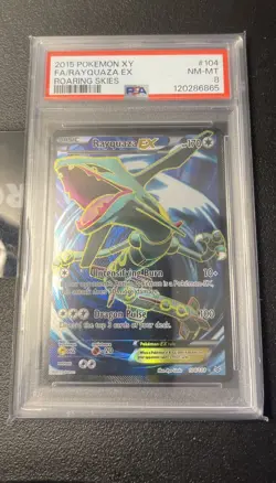2015 POKEMON XY ROARING SKIES RAYQUAZA EX #104 ULTRA RARE PSA 8 NM #111938460 - Image 1