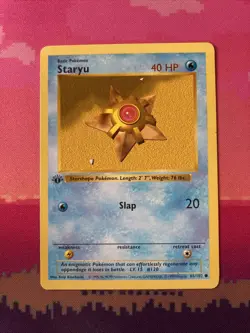 Pokemon Card Staryu Shadowless Base Set 1st Edition Common 65/102 NM - Image 1