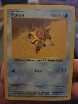 NM Shadowless Staryu Base Set Unlimited Pokemon Card TCG WOTC UK 65/102 - Image 1