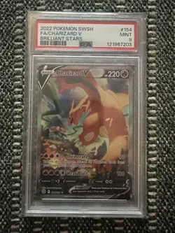 Pokemon TCG Brilliant Stars Charizard v PSA 9 Alternative Art Card 154/172 - Image 1